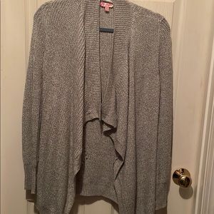 Silvery-Grey Knit Cardigan